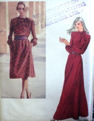 7747 VOGUE PULLOVER LS COLLAR DRESS LENGTHS PATTERN 12